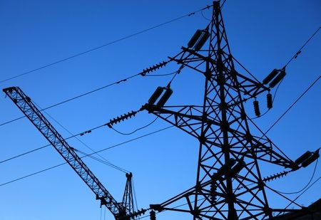 Crane and Power Lines