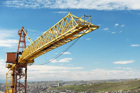 Tower Crane Overlooking Countryside