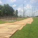 Temporary Road Built By 3-Ply Laminated Mats